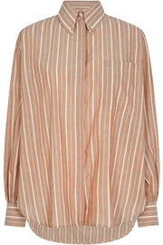 Erisa Vintage Stripe Shirt | Chipmunk | Skjorte fra Mos Mosh