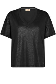 Casa V-SS Foil Tee | Black | T-shirt fra Mos Mosh
