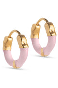 Lina Small Hoops | Light Pink | Hoops fra Enamel