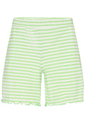 Natalia Shorts | Limettengrün Creme Streifen | Shorts von Liberté – nedsat