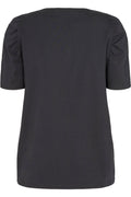 Fenja Tee Puff | Black | T-shirt fra Freequent