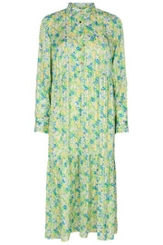 Maggie-Ls-Dress | Green Flower | Kjole fra Liberté
