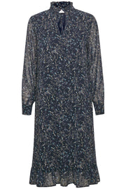 Woven Dress | Mørkeblå | Kjole med print fra Saint Tropez