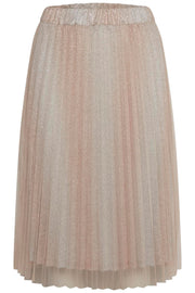 Jersey Skirt w. Shimmer | Guld | Tyl nederdel med glimmer fra Saint Tropez