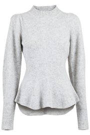 Nola Knit Blouse | Light Grey Melange | Pullover fra Neo Noir