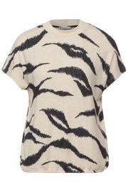 Soft printed turtle neck shirt | Shiny Sand | T-Shirt fra Street One