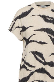 Soft printed turtle neck shirt | Shiny Sand | T-Shirt fra Street One