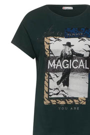 Magical Partprint Shirt | Endless Green | T-Shirt fra Street One