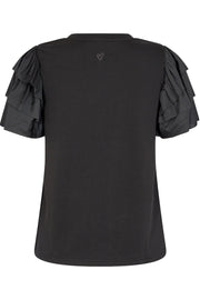 Ann O-SS Tee | Black | T-shirt fra Mos Mosh