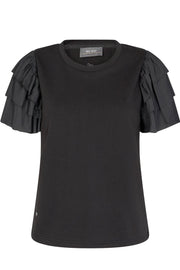 Ann O-SS Tee | Black | T-shirt fra Mos Mosh
