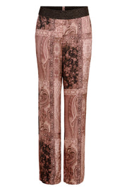 Wide Leg Pants | Mocca / Brun | Bukser med mønster fra Gustav