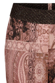 Wide Leg Pants | Mocca / Brun | Bukser med mønster fra Gustav