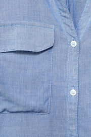 Chambray shirtcollar bl | Original Blue | Skjorte fra Street One