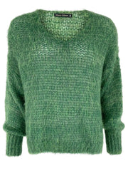 Simona Knitted Jumper | Green | Bluse fra Black Colour