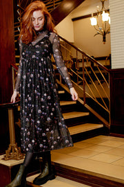 Goldie tulle dress | Coffee Batik | Kjole Maxi fra Black Colour