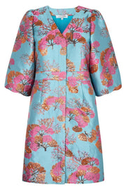 Carmine Jacquard Dress | Sky Blue | Kjole fra Co'couture