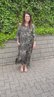 Kenna Dress | Camouflage | Kjole fra Black Colour