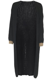 Lorrie Long Knit Cardigan | Black | Lang Cardigan fra Black Colour