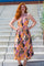 Luna Vea Strap Dress | Orange Marble | Kjole fra Black Colour