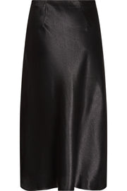 Satin Skirt | Black | Nederdel fra Freequent