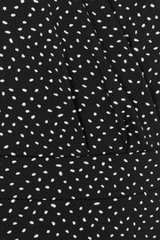 Yrsa Dress | Black w. Off-white | Kjole fra Freequent