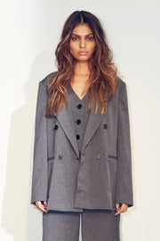 Kaya Oversize Blazer | Light Grey | Blazer fra Co'couture