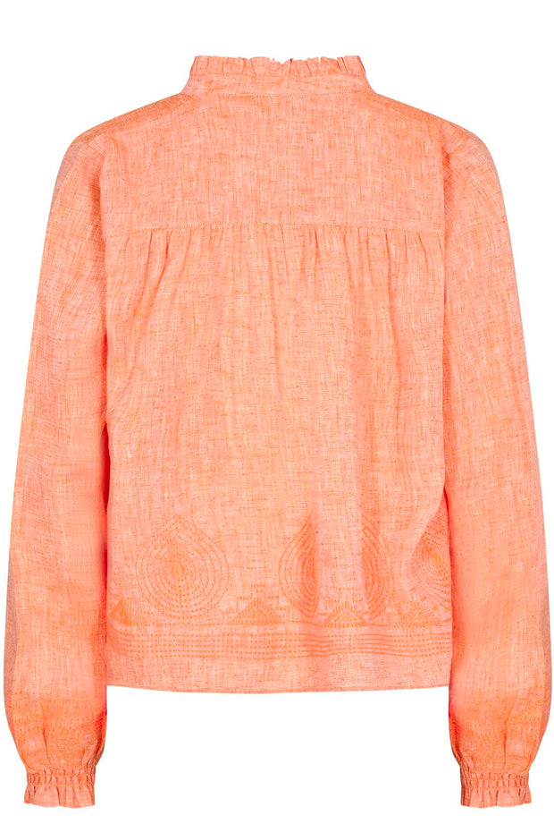 Jamana Emb Blouse | Coral Reef  | Bluse fra Mos Mosh