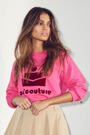 New Coco Floc Sweat | Pink | Sweatshirt fra Co'couture