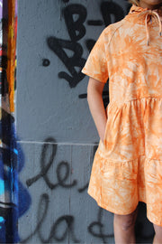 Melissa SS Dress | Orange Tie Dye | Sweat kjole fra Liberté
