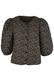Hedwig Quilt Jacket | Black | Blomstret quilt jakke fra Black Colour