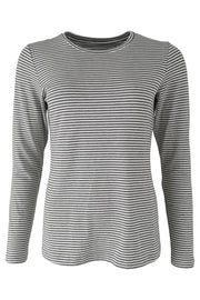 Penny L/S Striped T-shirt | Grey | Langærmet t-shirt fra Black Colour