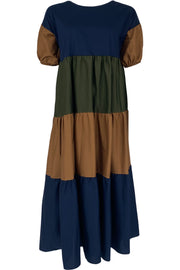 Suri dress | Navy Multi | Kjole fra Black Colour