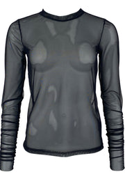 Pisa mesh blouse | Black | Bluse fra Black Colour