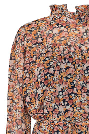 Jasmin Dress | Orange Flower | Kjole med blomterprint fra Liberté
