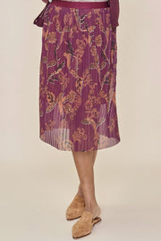 Plissé Mesh Skirt | Africa print | Nederdel fra Mos Mosh
