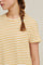 Vendela Tee | Inca gold/off white | T-shirt fra Basic Apparel