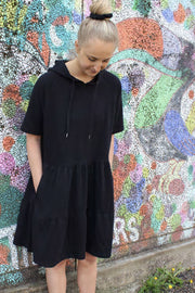 Melissa SS Dress | Black | Sweat kjole fra Liberté