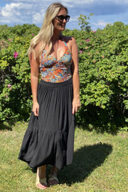 Heidi skirt | Sort | Maxi nederdel fra Black Colour