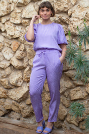 Leonora Puff Blouse | Lavender | Bluse fra Black Colour
