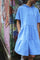 Melissa SS Dress | Sky Blue | Sweat kjole fra Liberté
