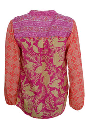 Luna Kaftan Blouse | Pink Multi | Bluse fra Black Colour