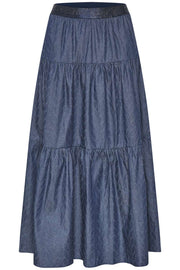 CUariane skirt | Dark blue wash | Lang nederdel fra Culture