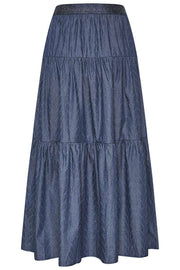 CUariane skirt | Dark blue wash | Lang nederdel fra Culture