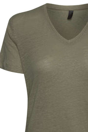 CUoline SS T-shirt | Burnt olive | Hør t-shirt fra Culture