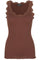 Silk Top Regular | Chocolate Fondant | Silke top med blonder fra Rosemunde