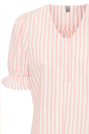 Noorina ss Blouse | Red Stripe | Bluse fra Culture