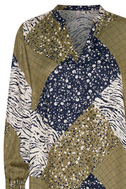 Mila Dress | Burnt Olive | Kjole med print fra Culture