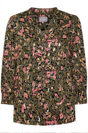 Giselle Shirt | Olive Night | Skjorte med print fra Culture