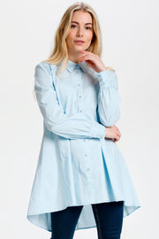 Antoniett Shirt | Cashmere Blue | Lang Skjorte fra Culture