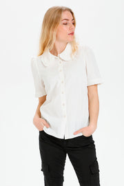 Magnolia SS Shirt | Spring Gardenia | Kortærmet skjorte fra Culture